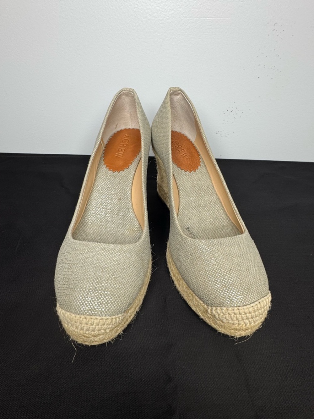 J. Crew Natural Beige Espadrille Wedge Pumps